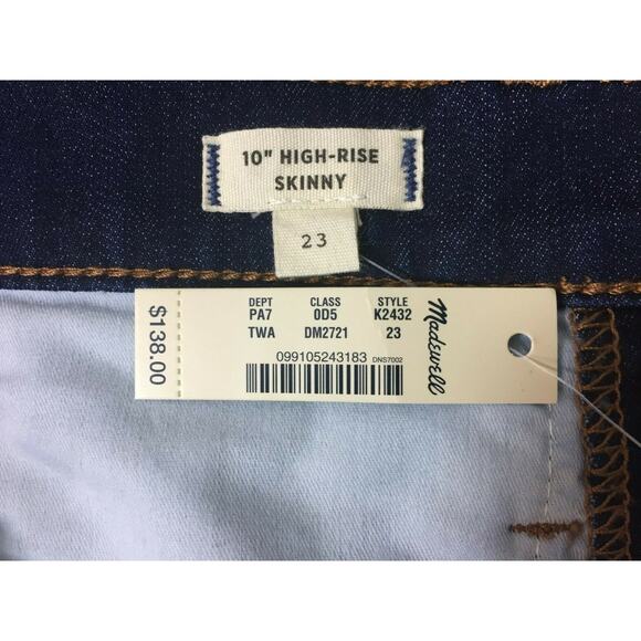 (N5) Madewell Womens Jeans Size 23 Stretch Skinny THERMOLITE Edition K2432 - Picture 11 of 12
